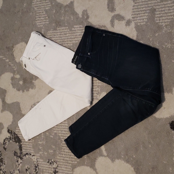 2 pairs of express mia mid rise legging ankle skinny Jean 4 4S 4 short dark blue